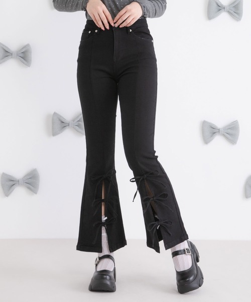 Millor TOKYO（ミラートーキョー） パンツ トリプルリボンスリット