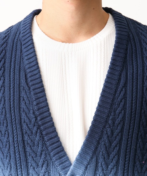 MKオム（MK homme）/ニットカーディガン/グラデーションケーブル MK MICHEL KLEIN HOMME カーディガン ニットカーディガン