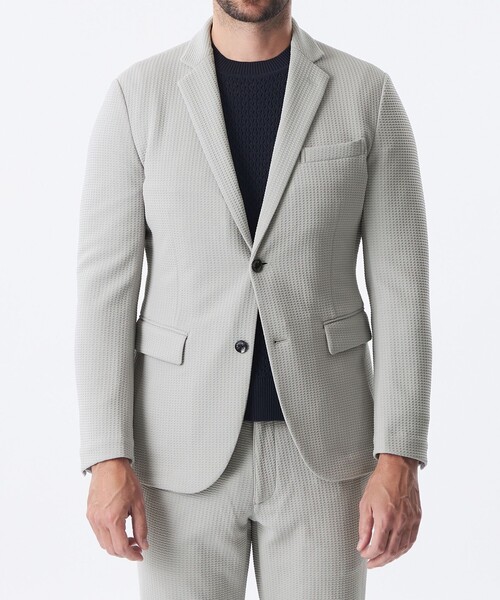 シナモン 様EPOCA UOMO テーラードジャケット ワッフル ストレッチ