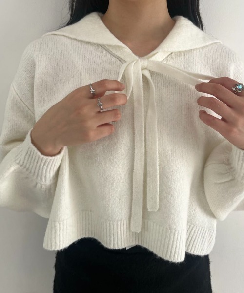 hugi ニット セーター SAILOR KNIT/セーラーニット レディース