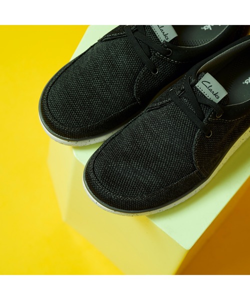 CLARKS オリーブ 軽量 キャンバス レース ビジネス スニーカー Clarks スニーカー RelaxLite Lace / リラックスライトレース