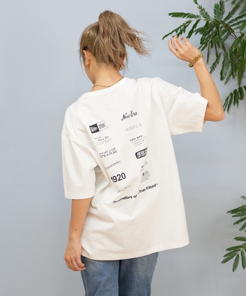 【New Era】ストライプ オーバーサイズ ユニセックス Tシャツ 長袖 オーバーサイズド ボーダーTシャツ BLACK LABEL FW23