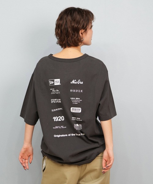 【New Era】ストライプ オーバーサイズ ユニセックス Tシャツ NEW ERA tシャツ 「ユニセックス」NEW ERA/ニューエラ オーバー
