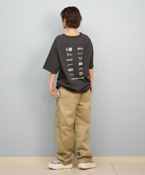 【New Era】1920レーシング オーバーサイズ Tシャツ 半袖 オーバーサイズド ポロシャツ Panel Logo NEW ERA 1920