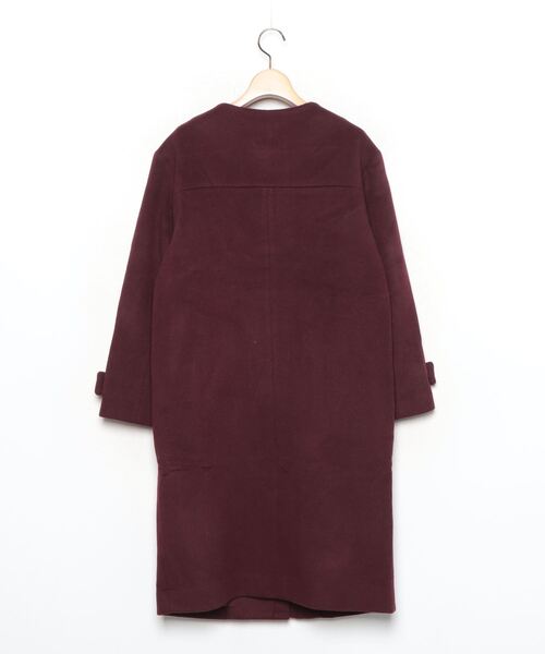 「A part by」 ノーカラーコート S レッド レディース_画像2