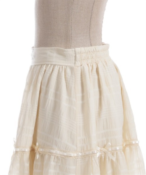 axes femme POETIQUE スカート シアーチェックティアード