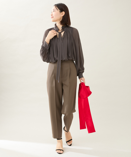 ブラウス シャツ L’UNE（リュンヌ） ヴィンテージシフォン プリーツブラウス　別注 LU19X-109 レディース ブラウス シャツ L'UNE（リュンヌ） ヴィンテージシフォン