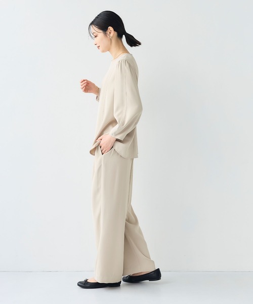 ブラウス シャツ misc異素材づかいふんわりシャツ レディース 楽天市場】シャツ ブラウス レディース 美極とろみ素材