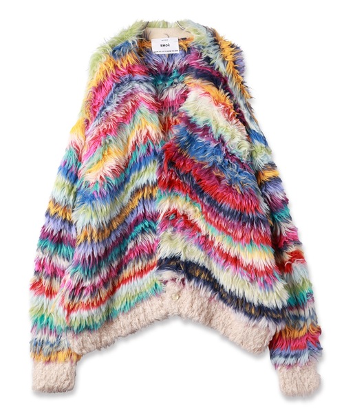 カーディガン MULTI BORDER KNIT CARDIGAN メンズ レディースの画像