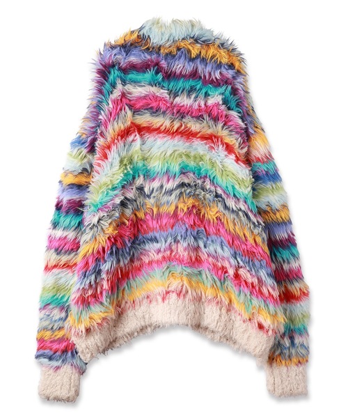 カーディガン MULTI BORDER KNIT CARDIGAN メンズ レディースの画像