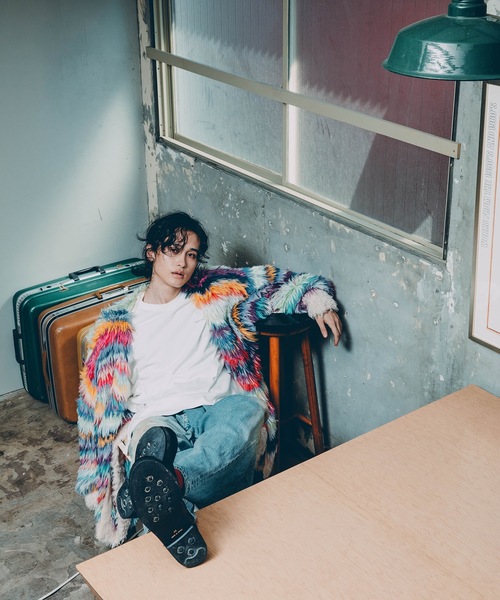 カーディガン MULTI BORDER KNIT CARDIGAN メンズ レディースの画像