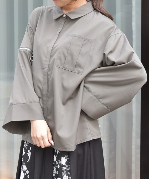 ファム axes femme（アクシーズ ファム） ブラウス シャツ ジップスリーブ