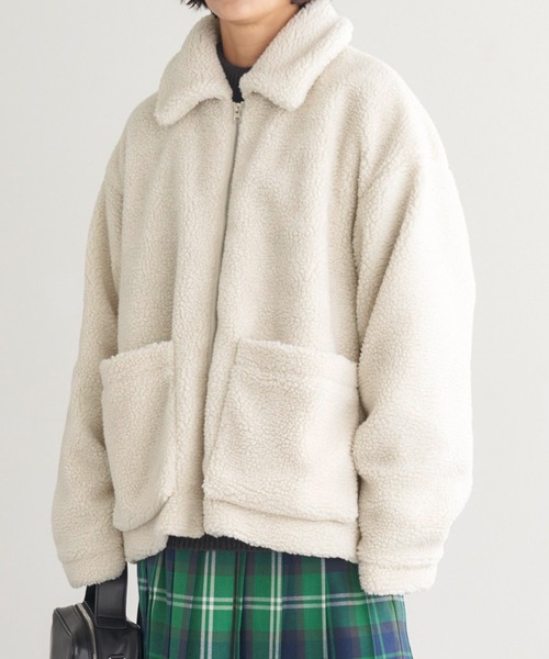 「Chaco closet」 ジップアップブルゾン FREE オフホワイト レディース_画像7