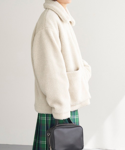 「Chaco closet」 ジップアップブルゾン FREE オフホワイト レディース_画像8