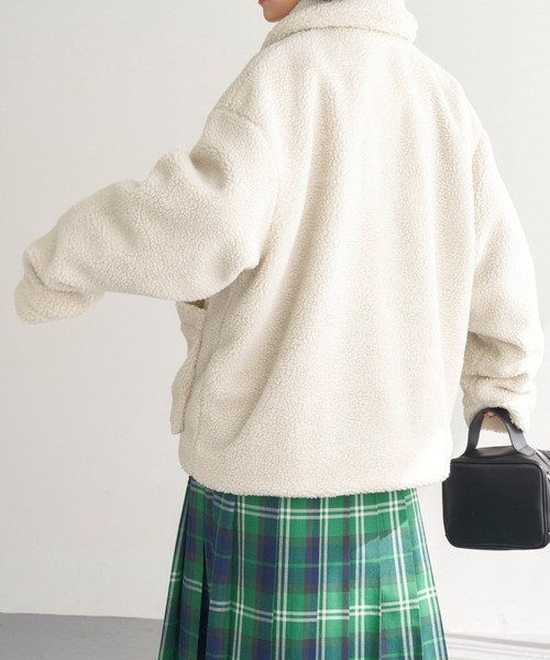 「Chaco closet」 ジップアップブルゾン FREE オフホワイト レディース_画像9