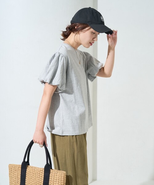 期間限定　パフスリーブ 半袖Tシャツ 2色セット FREAK'S STORE tシャツ 限定展開 ギャザー パフスリーブ 半袖 T