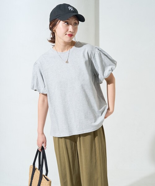 FREAK'S STORE tシャツ 限定展開 ギャザー パフスリーブ 半袖 T