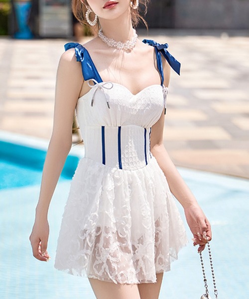 TeddyShop（テディショップ） 水着 レディース水着 肩リボンレース