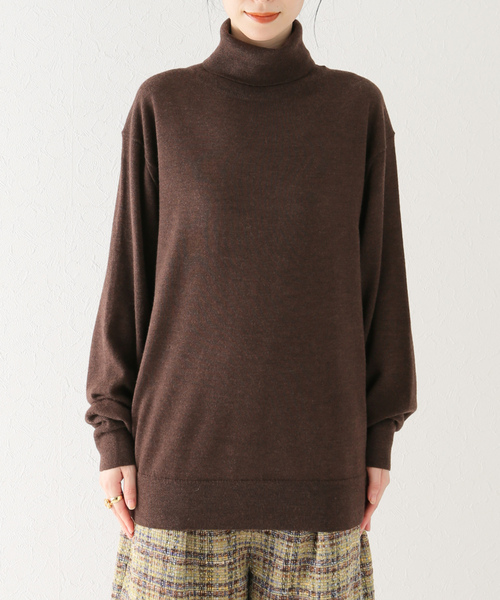 「IENA」 タートルネックニット FREE ベージュ レディース_画像3