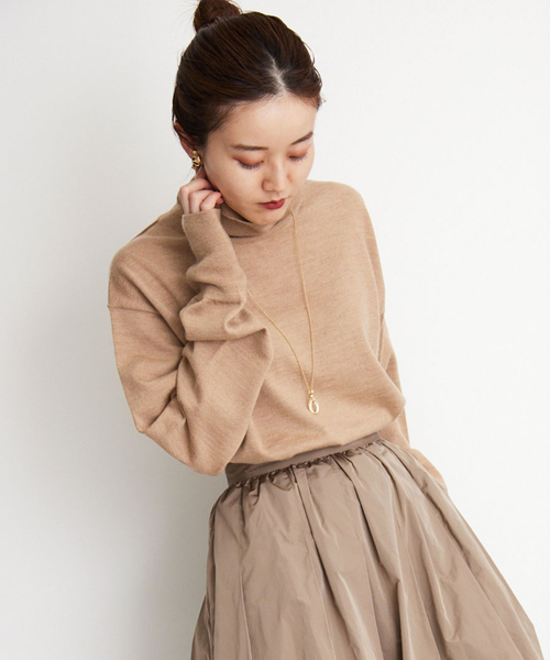 「IENA」 タートルネックニット FREE ベージュ レディース_画像6