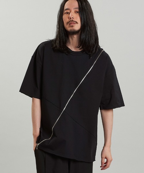 NO ID.（ノーアイディー） tシャツ mt9654-マルチシームZIP BIG-T T