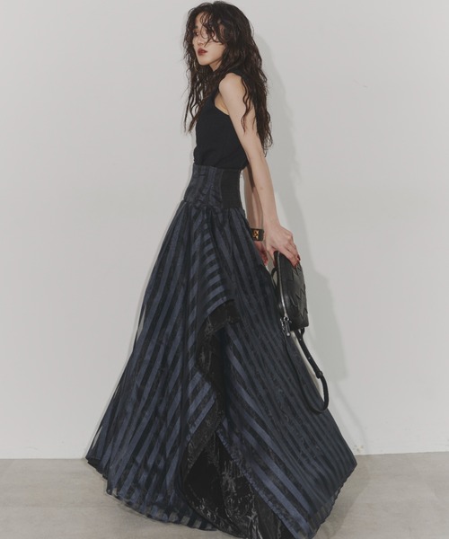 スカート Many layers stripe volume skirt & belt Many layers stripe volume skirt & belt｜Yahoo!フリマ（旧