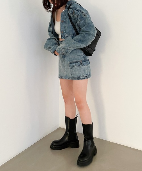 「Heather」 ショートブーツ M ブラック レディース_画像8