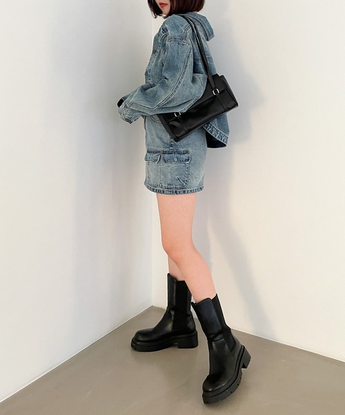 「Heather」 ショートブーツ M ブラック レディース_画像9