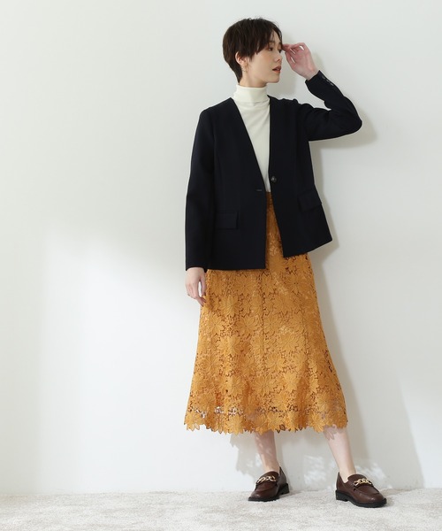 「N.(N. Natural Beauty Basic)」 タートルネックニット MEDIUM レッド レディース_画像4