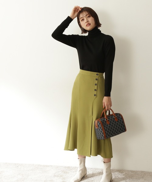 「N.(N. Natural Beauty Basic)」 タートルネックニット MEDIUM レッド レディース_画像7