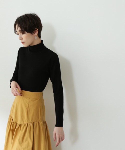 「N.(N. Natural Beauty Basic)」 タートルネックニット MEDIUM レッド レディース_画像8