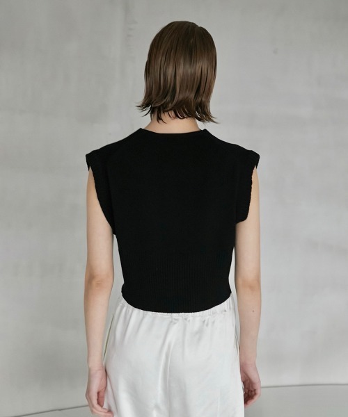 la peau de gem（ラポドゥジェム） ニットベスト FREE グレー