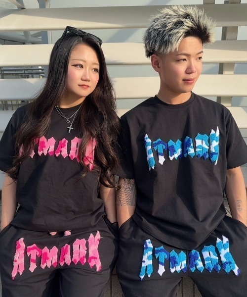 ATMARK tシャツ 「2サイズ展開 / UNISEX 」サガラ刺繍オールド