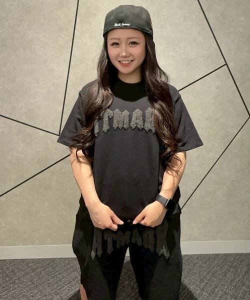 新品タグ付♡ミーアアステリズム Tシャツ　黒 ATMARK tシャツ 「2サイズ展開 / UNISEX 」サガラ刺繍オールド