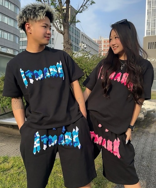 新品タグ付♡ミーアアステリズム Tシャツ　黒 ATMARK tシャツ 「2サイズ展開 / UNISEX 」サガラ刺繍オールド