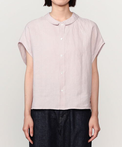 Orcival オーシバル   リネンギンガムブラウス　　超美品 楽天市場】ORCIVAL[オーチバル・オーシバル] W SHORT SLEEVE