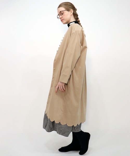 ハウピア コート　ノーカラーコート haupia（ハウピア） ノーカラーコート MEDIUM ブラック レディース