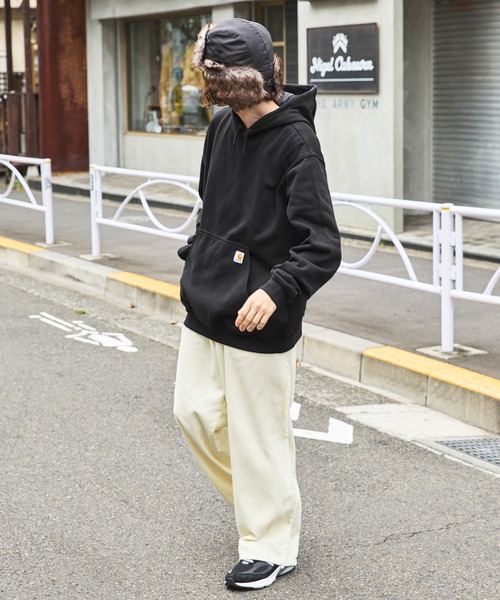 Carhartt 「Carhartt」 プルオーバーパーカー S ヘザーグレー