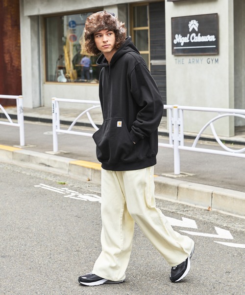 【新品未使用】Carhartt グレー フード付きパーカー S セール】Carhartt(カーハート) / ミッドウエイト オーバーサイズ