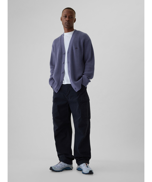 GAP 「GAP」 ニットカーディガン X-SMALL ブラック メンズ