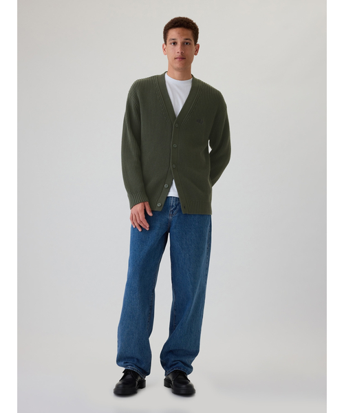 Gap カーディガン　セーター GAP 「GAP」 ニットカーディガン X-SMALL ブラック メンズ