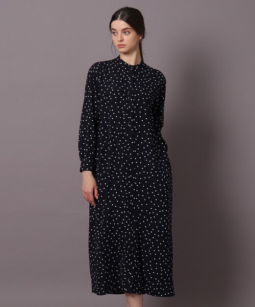 DRESSTERIOR 「DRESSTERIOR」 長袖ワンピース 36 ネイビー