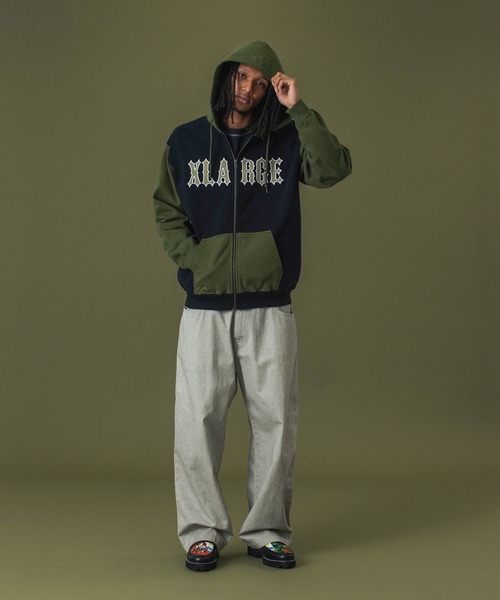 パーカー Color Blocked Zip Up Hooded Sweatshirt XLARGE（エクストラ ラージ） パーカー COLOR BLOCK ZIP HOODED