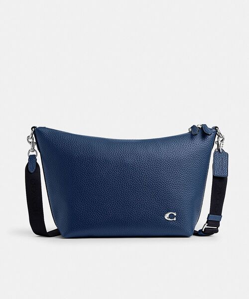 COACH メッセンジャーバッグ ホワイト/ネイビー トップ ジップ メッセンジャー バッグ（メッセンジャーバッグ