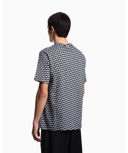 tシャツ 「エンポリオ アルマーニ」ASV Icon セーター ジャカードジャージー オプアートモチーフ メンズの画像