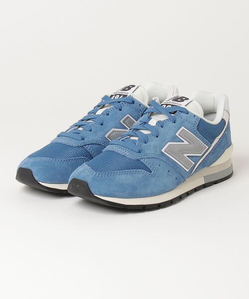 「New Balance」 ローカットスニーカー 24.5cm ブルー レディース