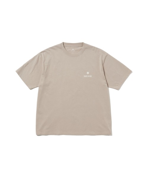 スノーピーク　peak プリントロゴTシャツ　サイズL　限定品　ベージュ 廃盤 ラスト一点 スノーピーク snowpeak プリントロゴTシャツ サイズL