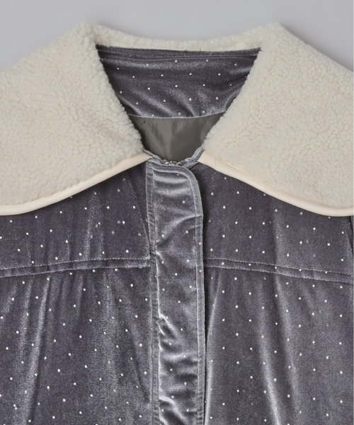 Olu.（オルドット） ブルゾン アウター ラインストーンボアブルゾン