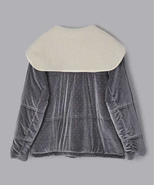 Olu.（オルドット） ブルゾン アウター ラインストーンボアブルゾン