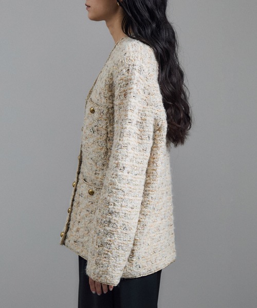 SALON adam et rope'（サロン アダム エ ロペ） カーディガン ツイード